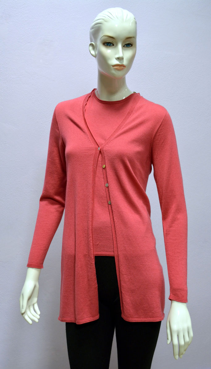 Twin set in Cashmere - rosa